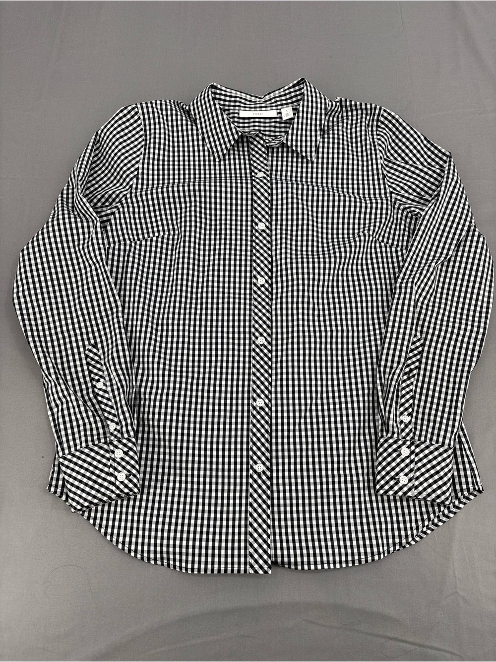 1901 Black and White Gingham Button-Down Shirt